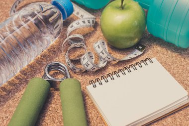 Yat - Dumbbell ölçme bant, el kavrama, maden suyu,, 