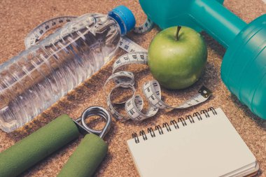 Yat - Dumbbell ölçme bant, el kavrama, maden suyu,, 