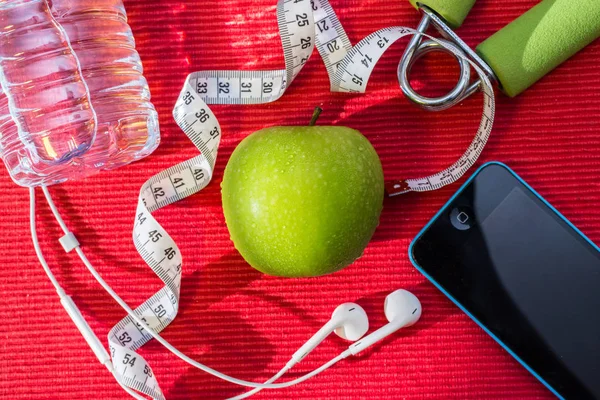 Yat - halter, ölçme bant, el kavrama, taze yeşil app