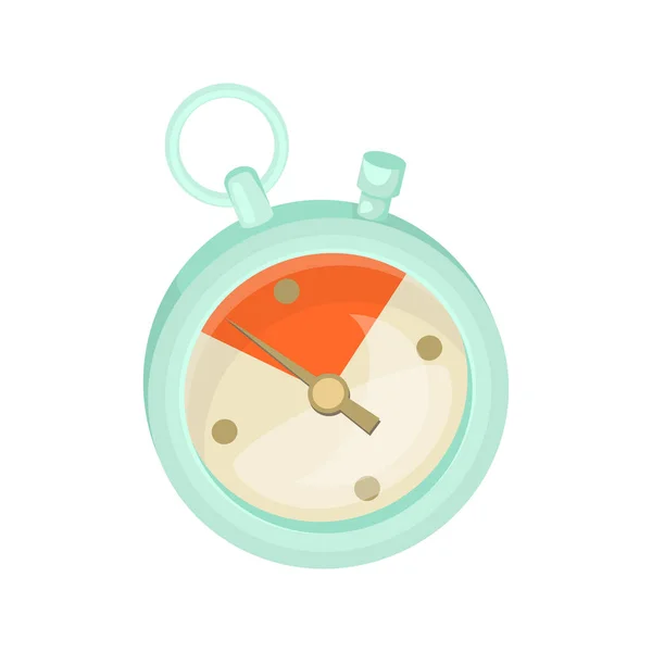 Stopwatch icon with time limit frame. Cardboard vector illustration — Stock Vector