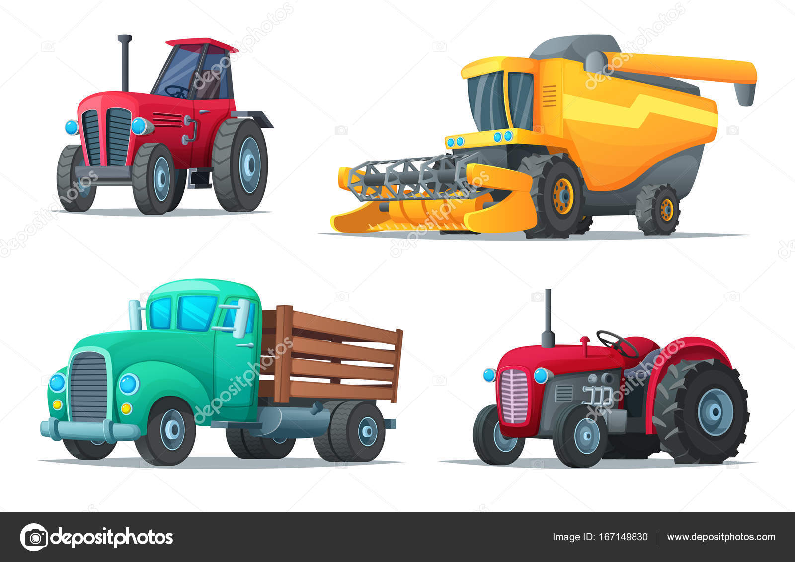 Vetores de Caminhão De Máquina De Agricultura De Desenho Animado Azul Ou  Trator e mais imagens de Agricultor - iStock