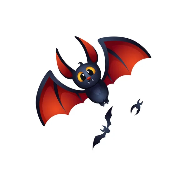 Cute cartoon bat character for your design. Vector illustration. — Stock Vector