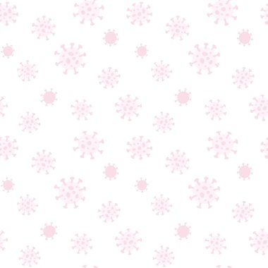 Coronavirus Covid 19 veya Wuhan Coronavirus. Kusursuz el çizimi desen.