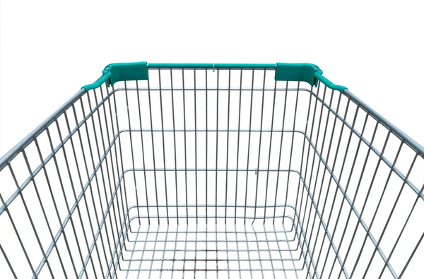 Shopping trolley cart  on white background — Stock Photo, Image