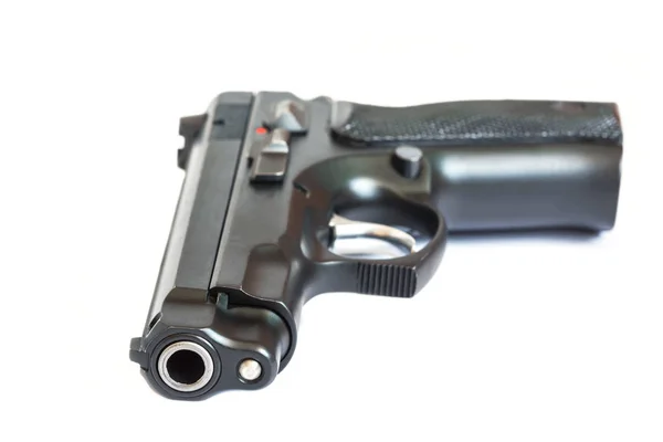 Pistolet automatique isolé sur fond blanc — Photo