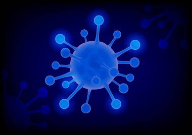Virüs bakterileri hastalıklı organizma hücreleri koronavirüs genetik çizim kavramını ortaya çıkarır