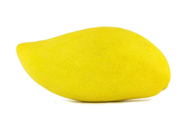 Желтый Спелый Сладкий Красивый Плод Манго Изолированы Белом Фоне — стоковое фото