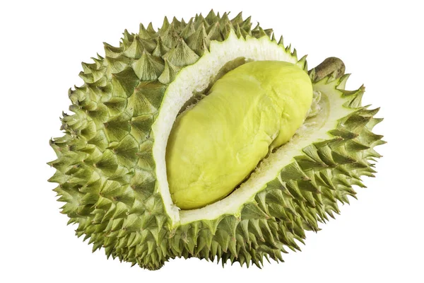 Durian Jest Królem Owoców Słynnych Tajlandii Duriańskiego Mięsa Owocowego Izolowane — Zdjęcie stockowe
