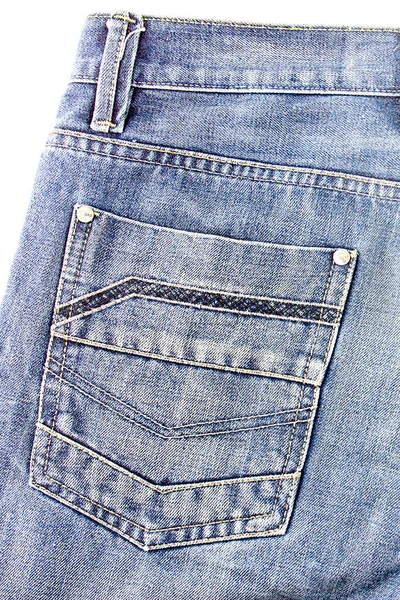 ジーンズの質感背景 ポケットの詳細 — ストック写真