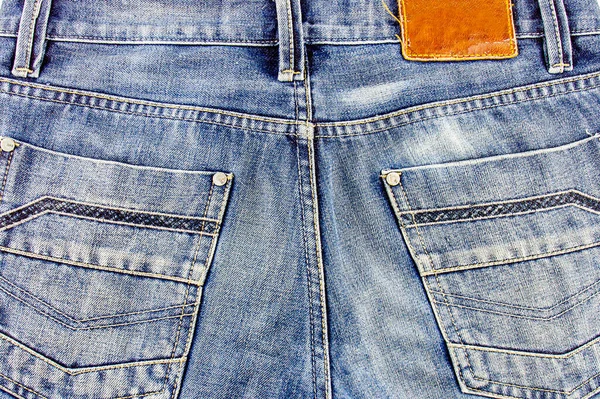 Textur Bakgrund Jeans Ficka Detalj — Stockfoto