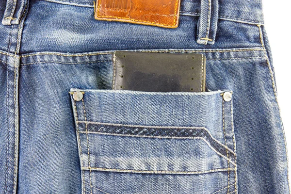 ジーンズの質感背景 ポケットの詳細 — ストック写真