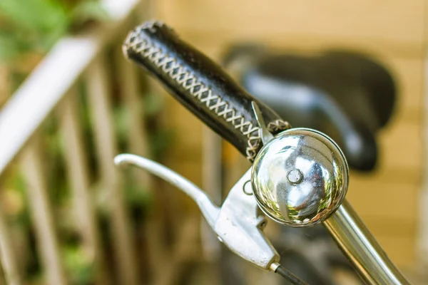 Vintage Fahrradhupe Lenker Fahrradklingel Selektiver Fokuspunkt Archivbild — Stockfoto