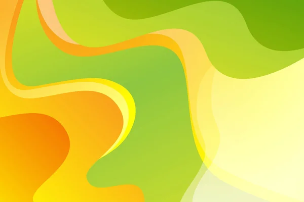 Abstract Green Fluid Flow Dynamic Background Vector Illustration Design — Stock vektor