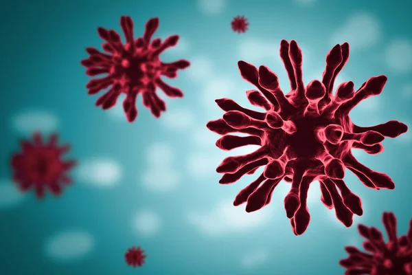 3D salgın covid-19 virüsü ve antiviral ilaç Corona virüsü konsepti.