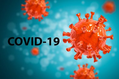 3D salgın covid-19 virüsü ve antiviral ilaç Corona virüsü konsepti.