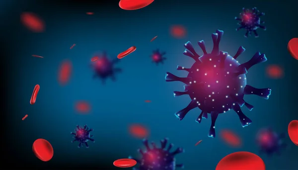 Virus Pandemi Dan Konsep Antivirus Obat Antivirus Tes Tabung Darah - Stok Vektor