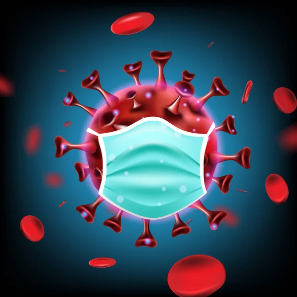 Salgın covid-19 virüsü ve antiviral ilaç koronavirüs konsepti. Vektör illüstrasyon tasarımı.