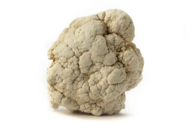 Namibya 'dan gelen magnezit minerali, saf beyaz bir arka Grou üzerinde izole edilmiş.