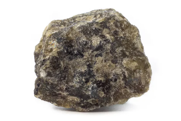 Лабрадоритный минерал с Мадагаскара изолирован на чистом белом фоне . — стоковое фото
