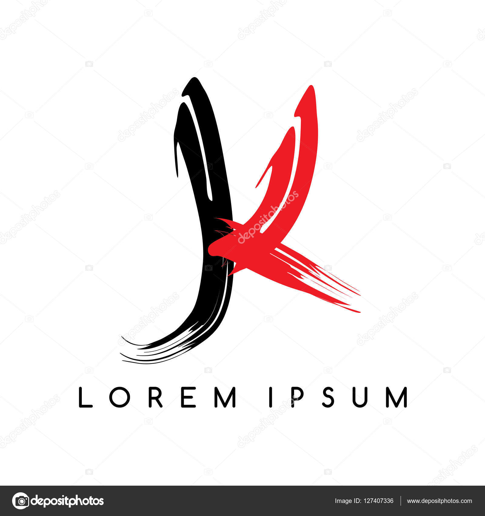 Black and red letter logotype Stock Vector Image by ©vectorfirst 127407336