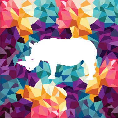 Çok renkli üçgen çizim