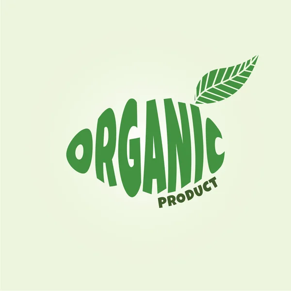 Logotipo do produto orgânico — Vetor de Stock