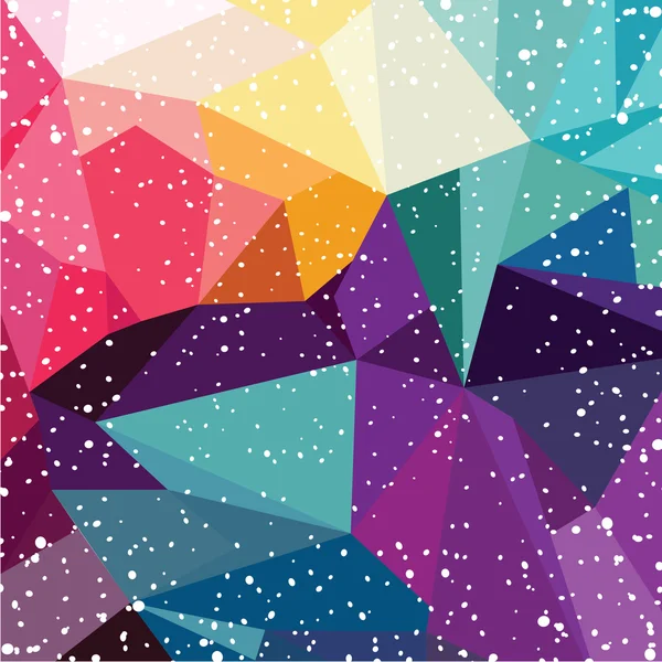 Multicolored triangles drawing — Stock vektor