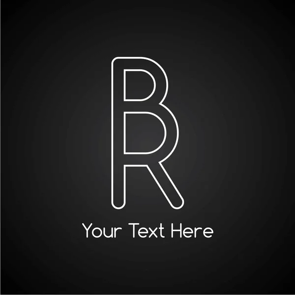 Rr lettres initiales logotype — Image vectorielle