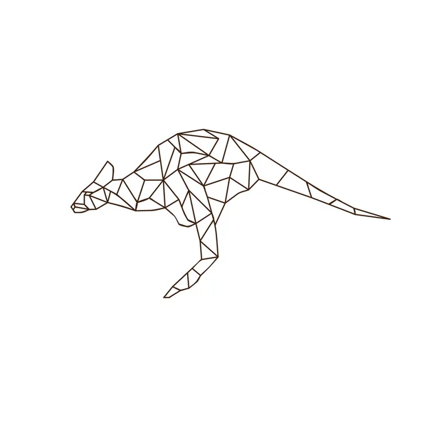 Kangaroo mosaic logo — ストックベクタ