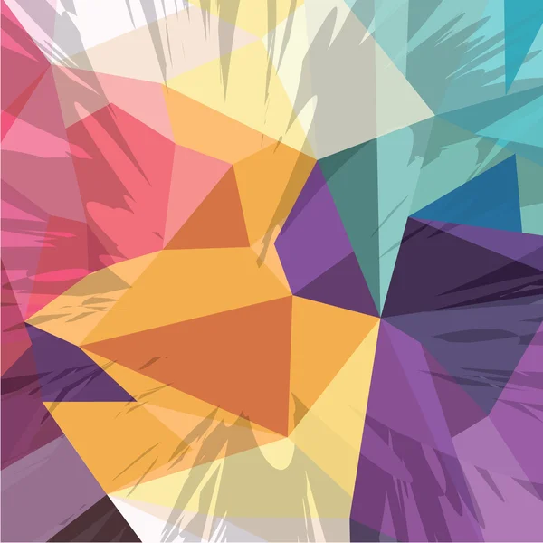 Multicolored triangles drawing — Stock vektor