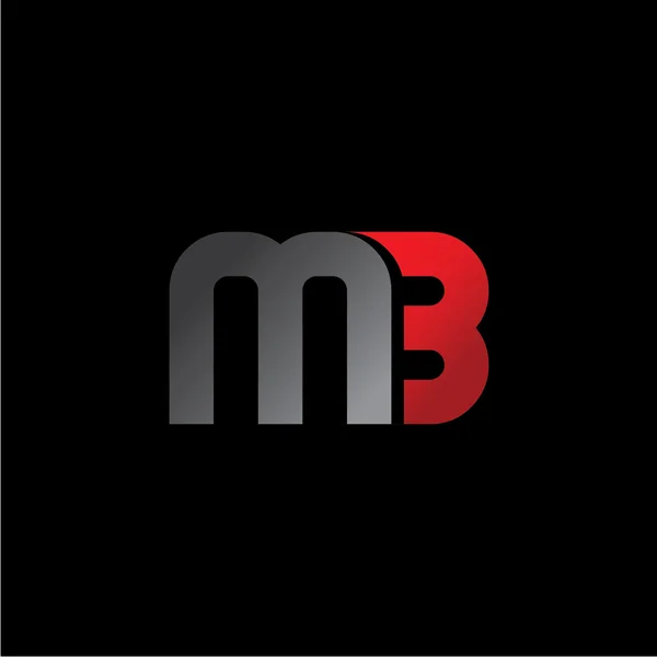M3 logótipo da letra inicial maiúscula — Vetor de Stock