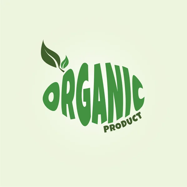 Logotipo do produto orgânico — Vetor de Stock