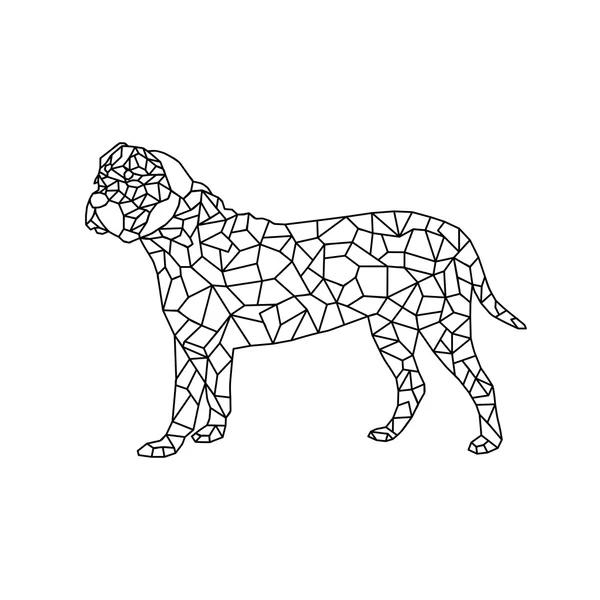 Logo de mosaïque de chien — Image vectorielle