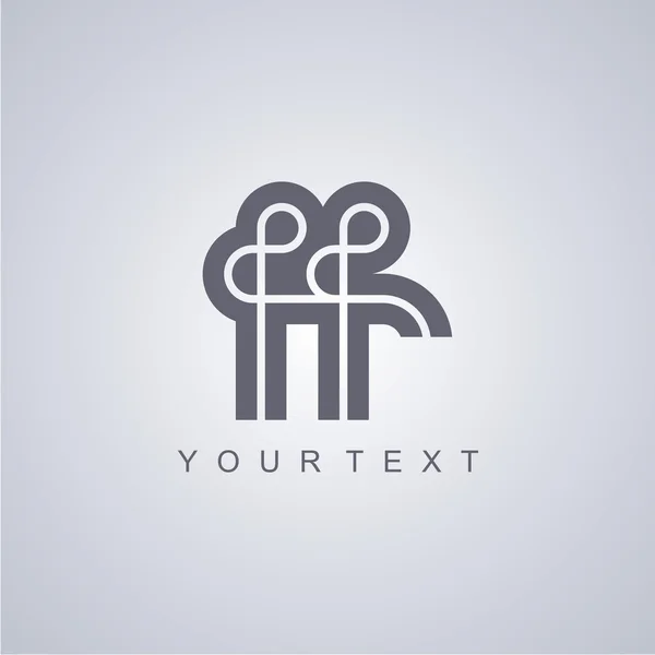 Ff lettres initiales logotype — Image vectorielle