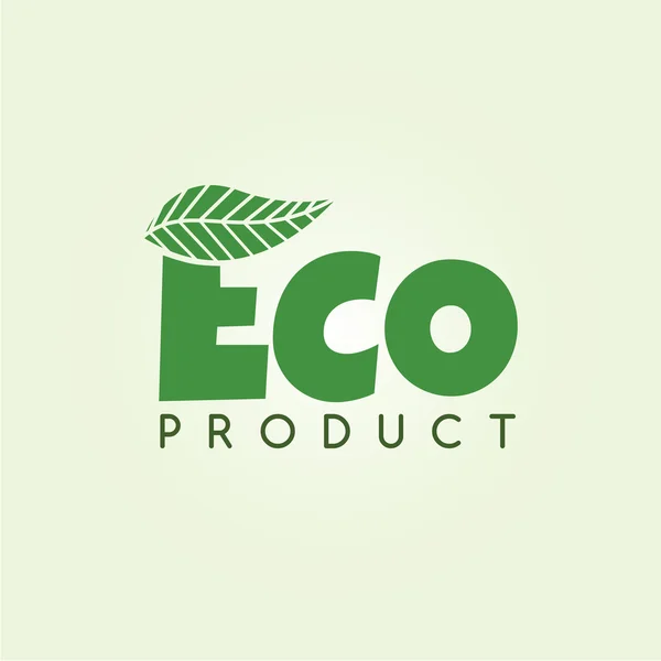 Logo del producto ecológico — Vector de stock