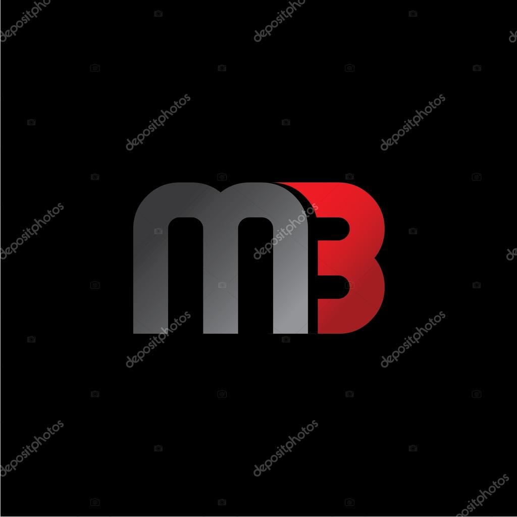 M3 uppercase initial letter logotype, vector template