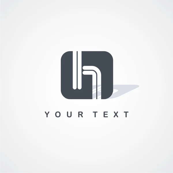 H початковий логотип літери — стоковий вектор