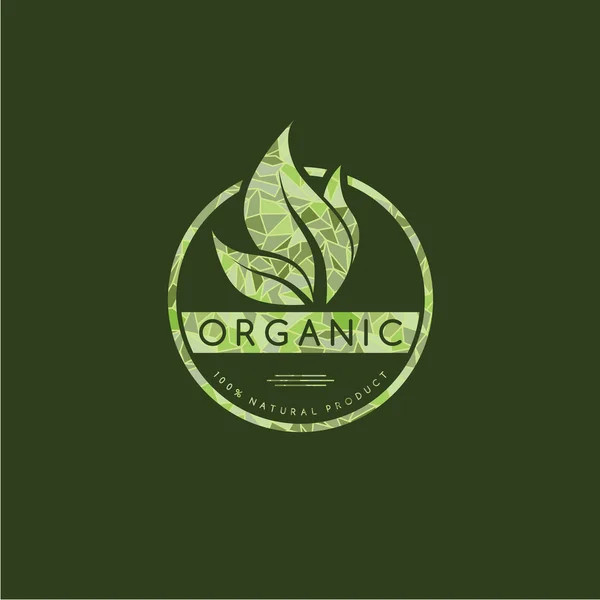 Логотип органической продукции — стоковый вектор