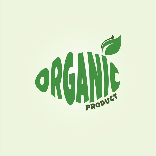 Logotipo do produto orgânico — Vetor de Stock