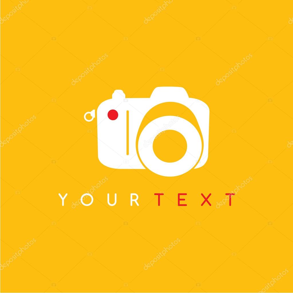 Photo camera logo, vector illustration