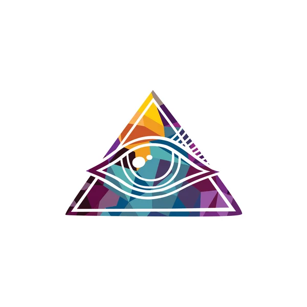 Oko Abstrakcja triangle kolorowe — Wektor stockowy