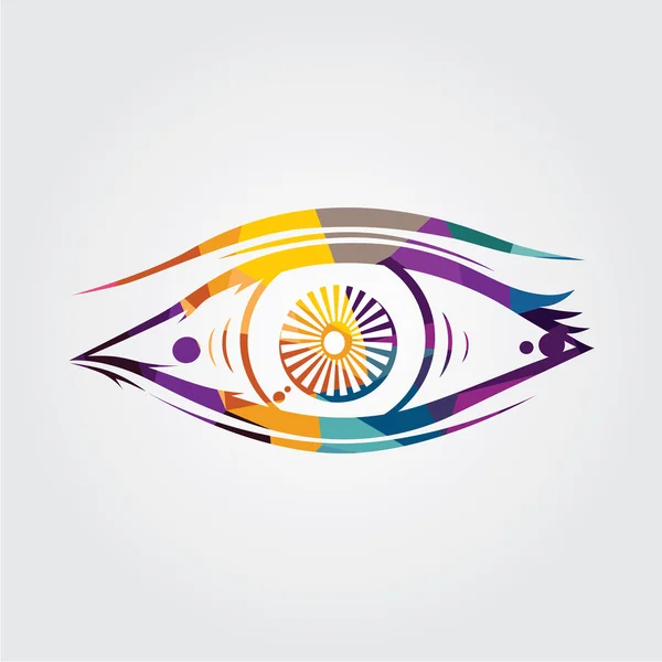 Abstract colourful eye — Stock Vector