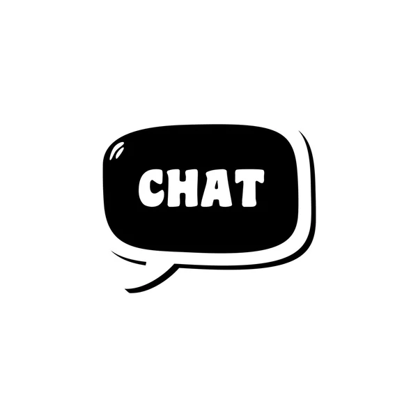 Message chat logo logo illustration — Image vectorielle