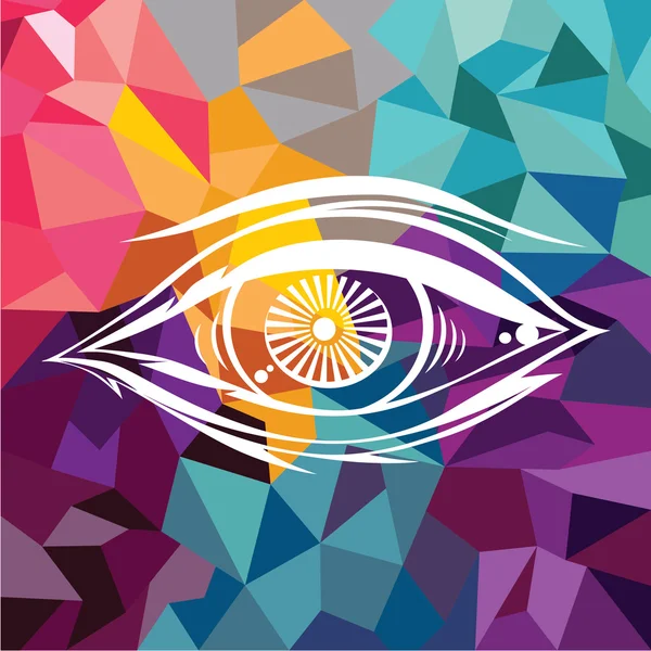 Абстрактный красочный глаз — стоковый вектор