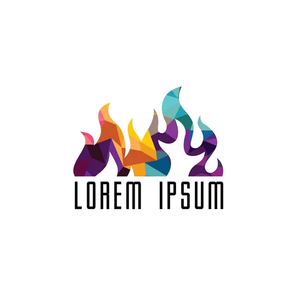Вогонь полум'я барвистий логотип — стоковий вектор