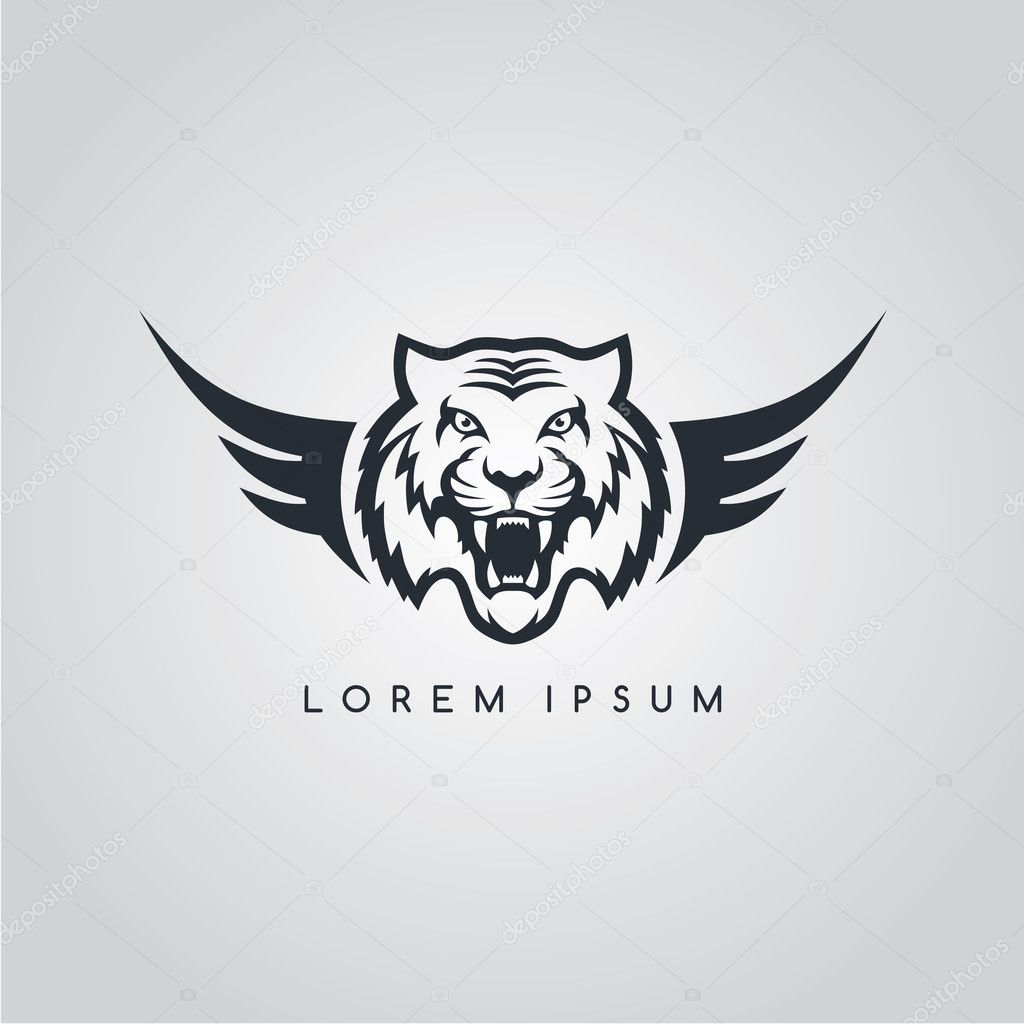 Tiger aviator symbol logo, logotype theme vector illustration