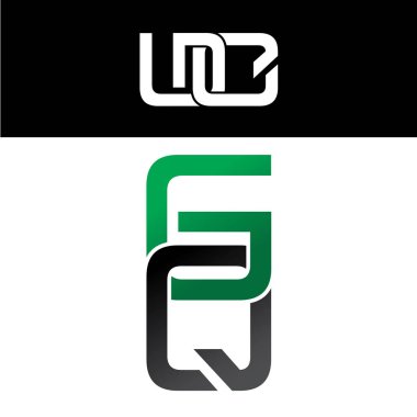 İlk harf logo yeşil siyah