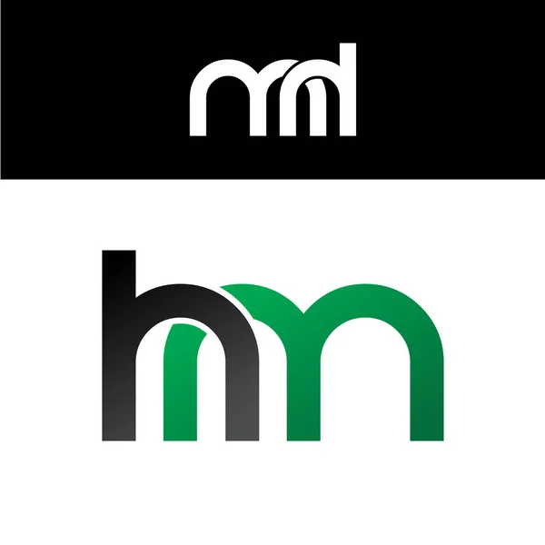 Initial letter logo green black — Stock Vector