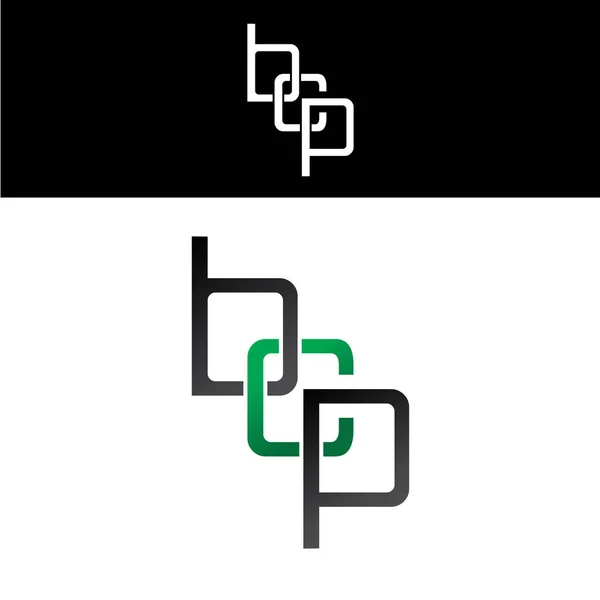 首写字母 logo 是绿黑色 — 图库矢量图片