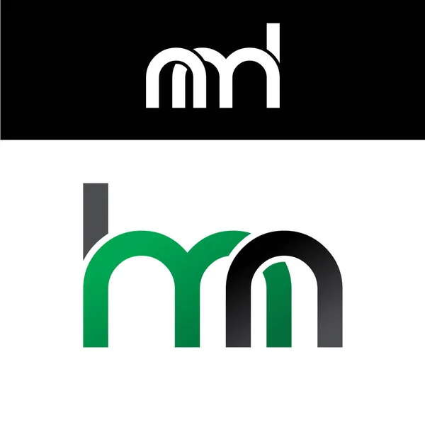 Eerste brief logo groen zwart — Stockvector